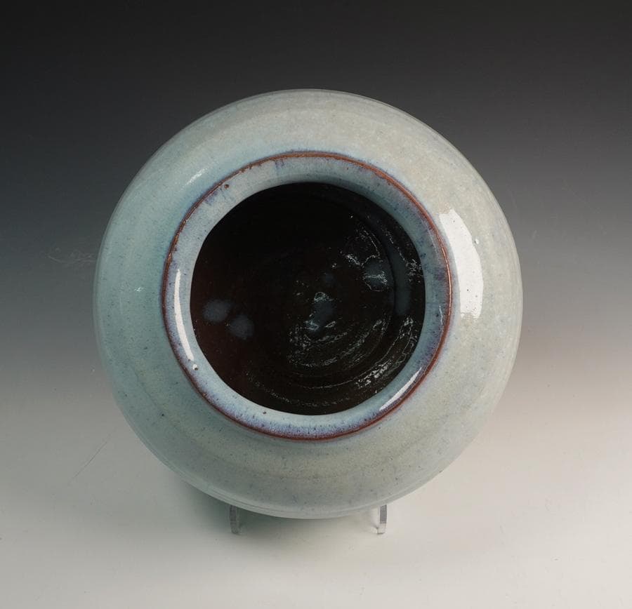 吉賀将夫 萩 窯変平壷 共箱 壺 花器