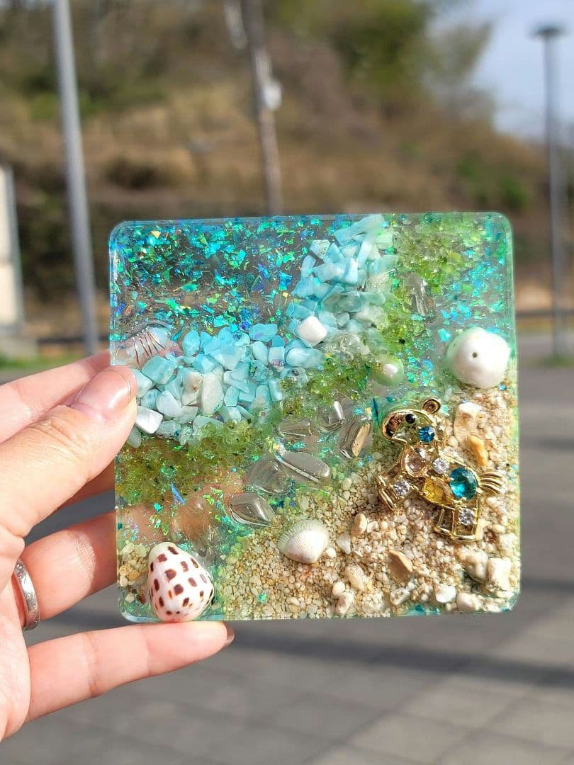 限定品★砂浜のユニコーン 〜願いを運ぶ守護と恋愛成就の光オルゴプレート