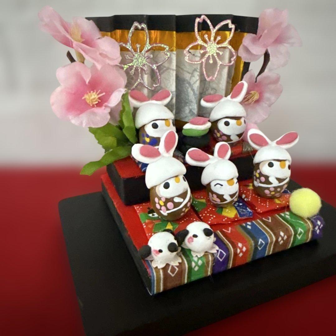 どんぐりアート♡春のオブジェ　(手のひらサイズ)ぽかぽか春一番　お花見オブジェ♡