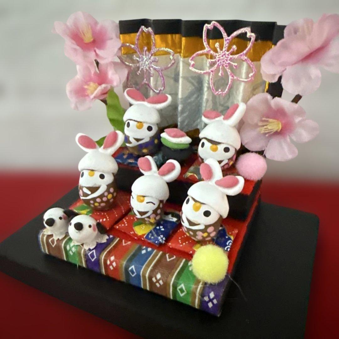 どんぐりアート♡春のオブジェ　(手のひらサイズ)ぽかぽか春一番　お花見オブジェ♡