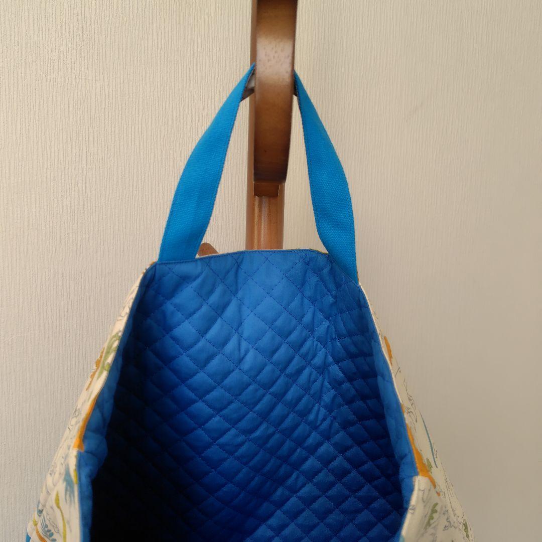 ハンドメイド 入園セット 【恐竜×恐竜】青 きなり 入園入学準備