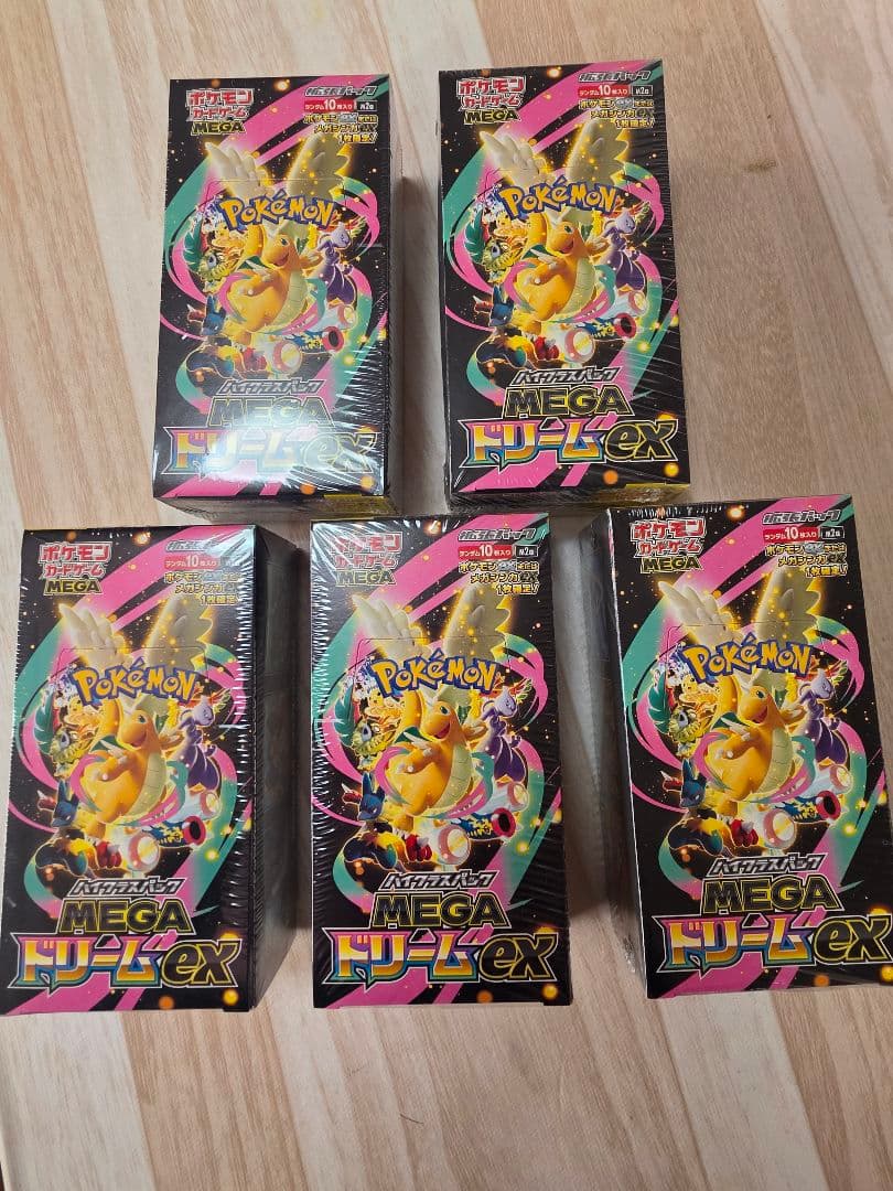 ポケモンカード MEGAドリームex 5BOX 新品未開封 シュリンク付き