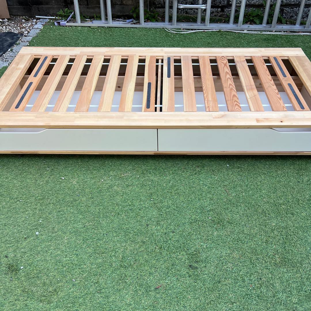 【横浜市内配達】IKEA マンダール　シングルベッドフレーム　幅90cm 収納