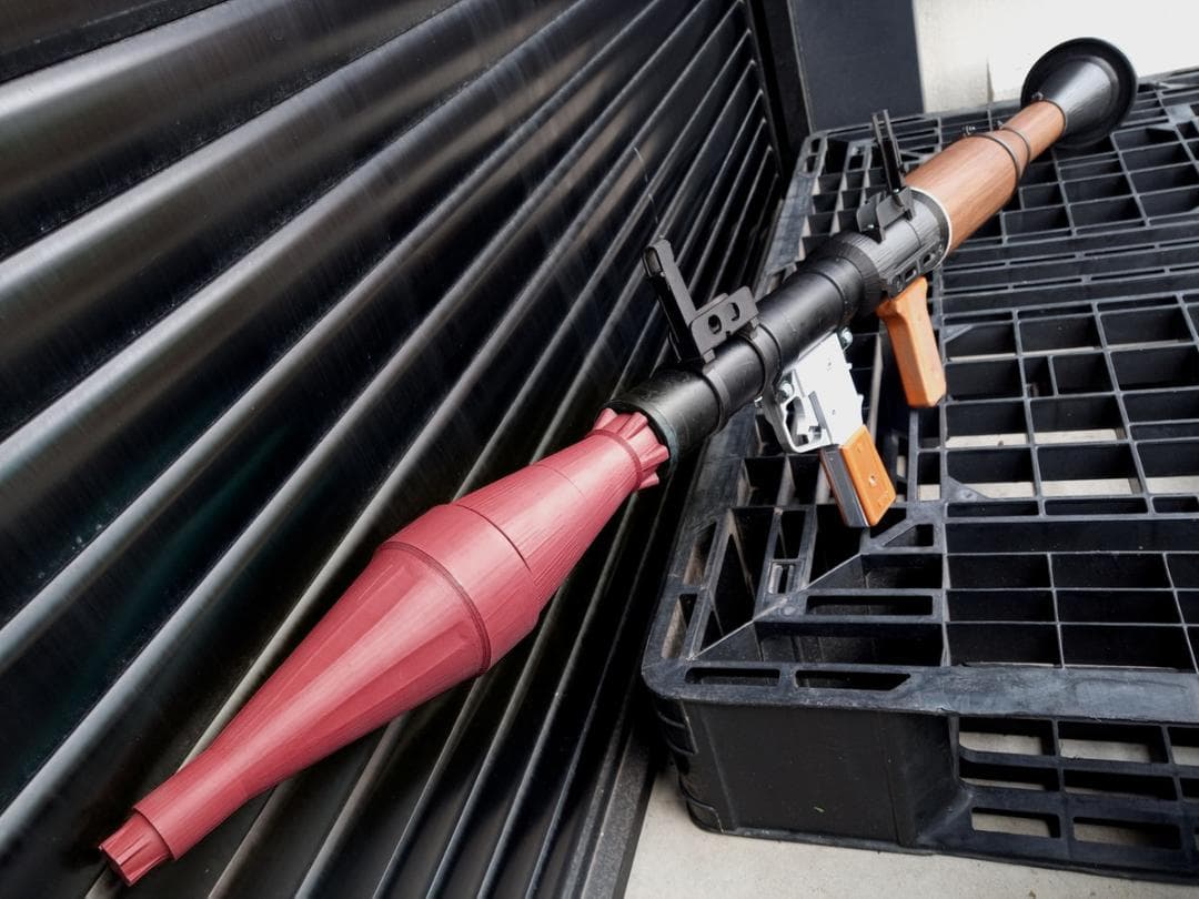 フルスクラッチ RPG-7 ロケットランチャー 3Dプリンター 成形 赤A