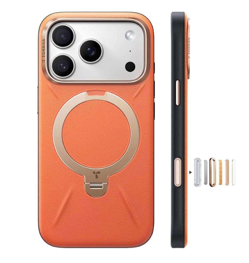 TORRAS iPhone 17Pro ケース レザー MagSafe 360°