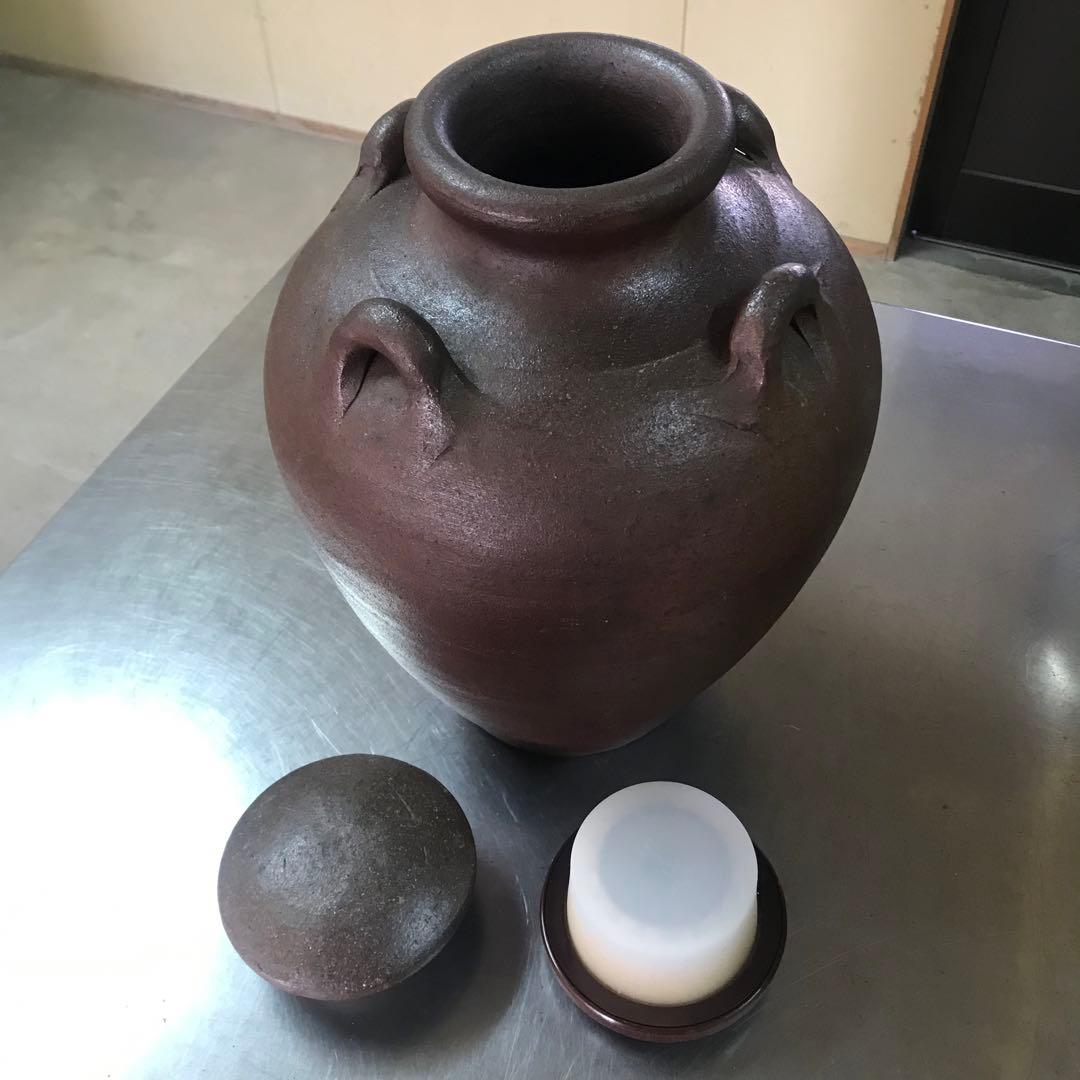 荒焼(あらやち)甕　四つ耳　泡盛古酒作り　熟成甕