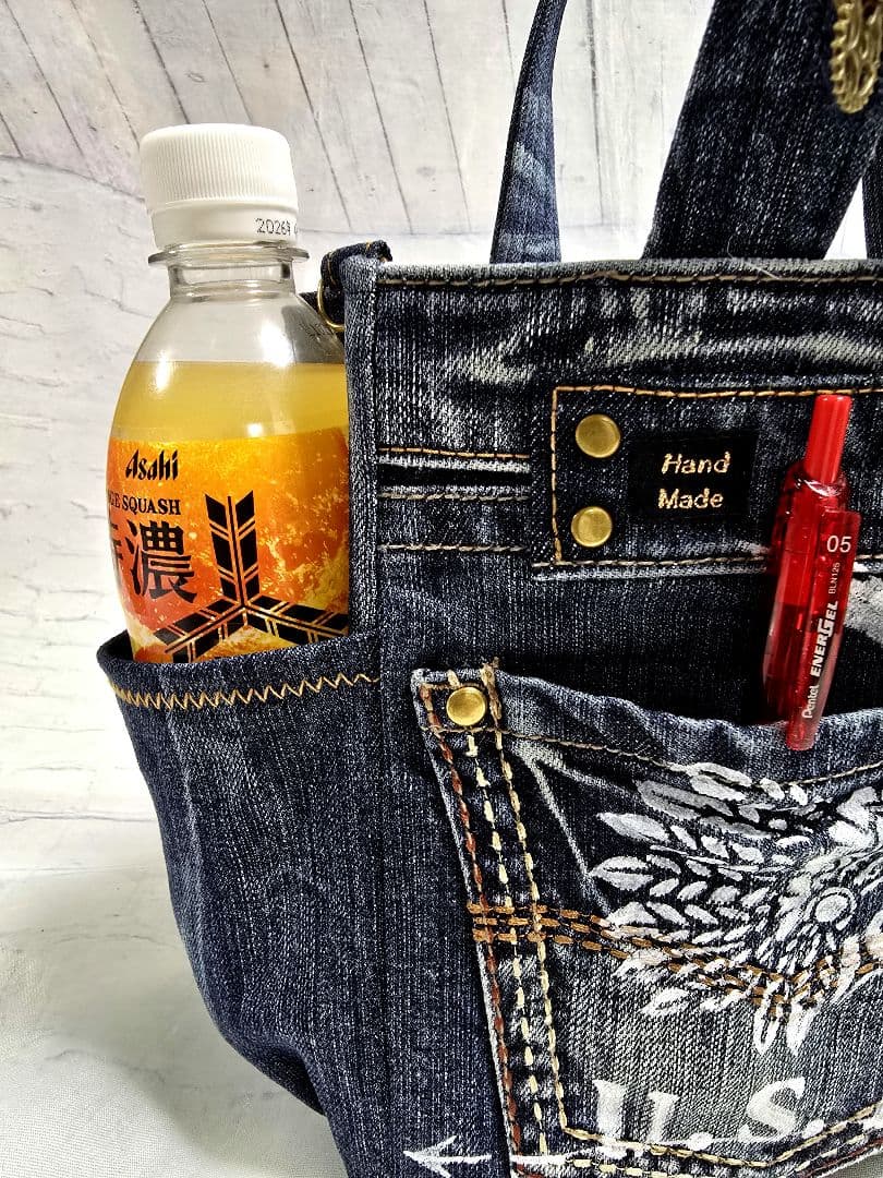 デニムリメイクトートバッグ お洒落カジュアル 男前