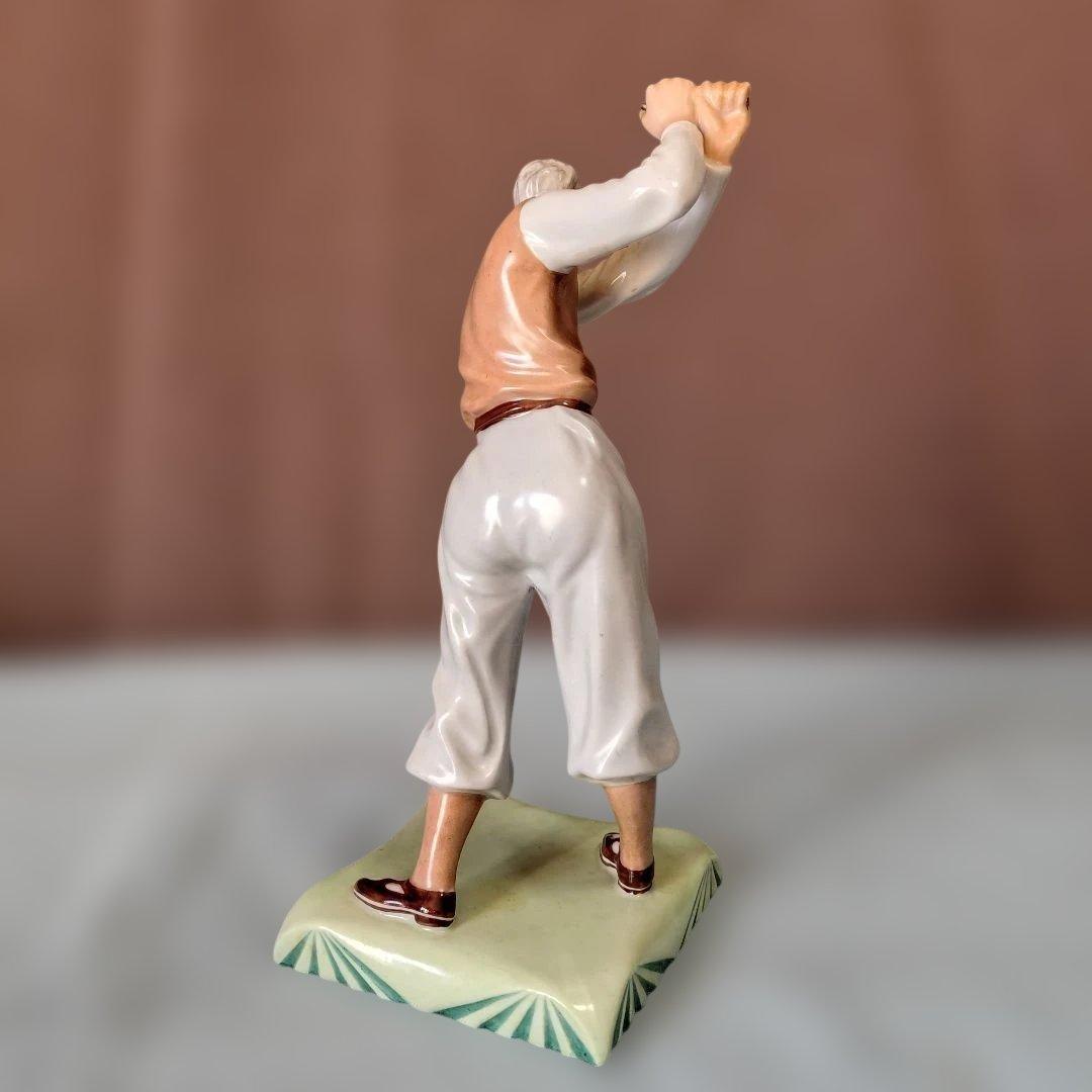 出品デビュー特別セール/チェコスロバキア/シュラーゲン ヴァルト陶製置物2点