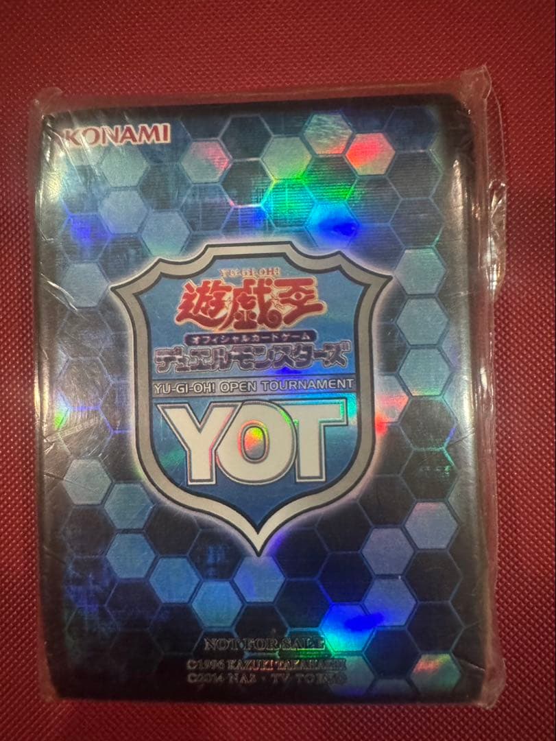 遊戯王 スリーブ 公式 YOT 藍 ハニカム アジア版 70枚 未開封 252
