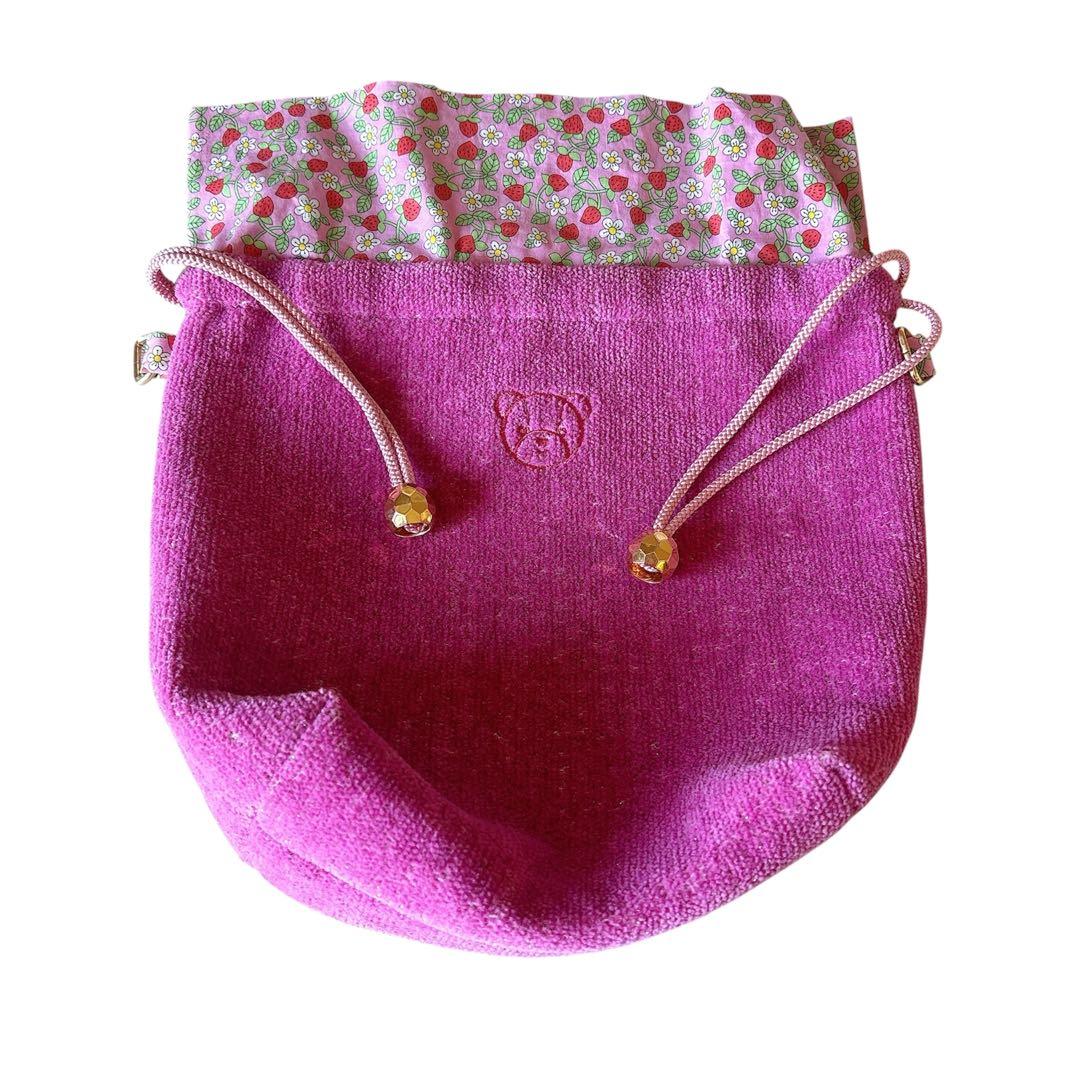 ハッピーシャイン ラズベリー　巾着バッグ　 巾着袋 巾着 ピンク系 ポーチ