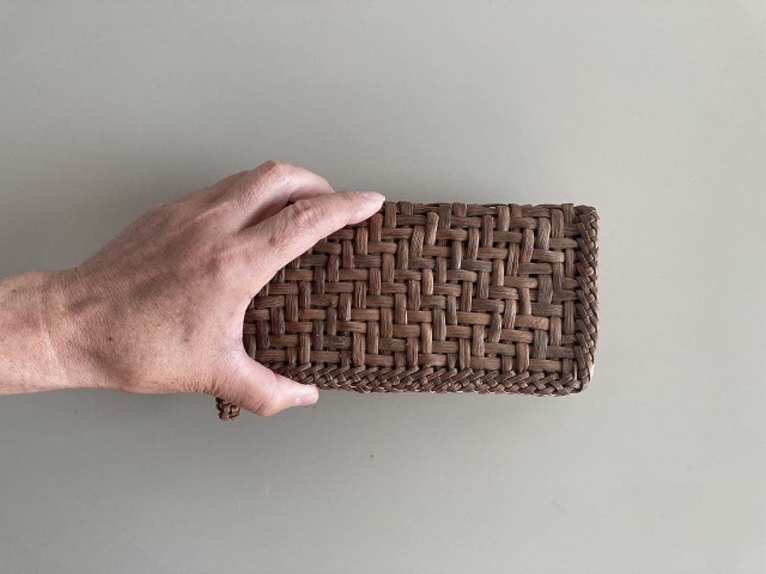 天然素材 編み込み 長財布2024011