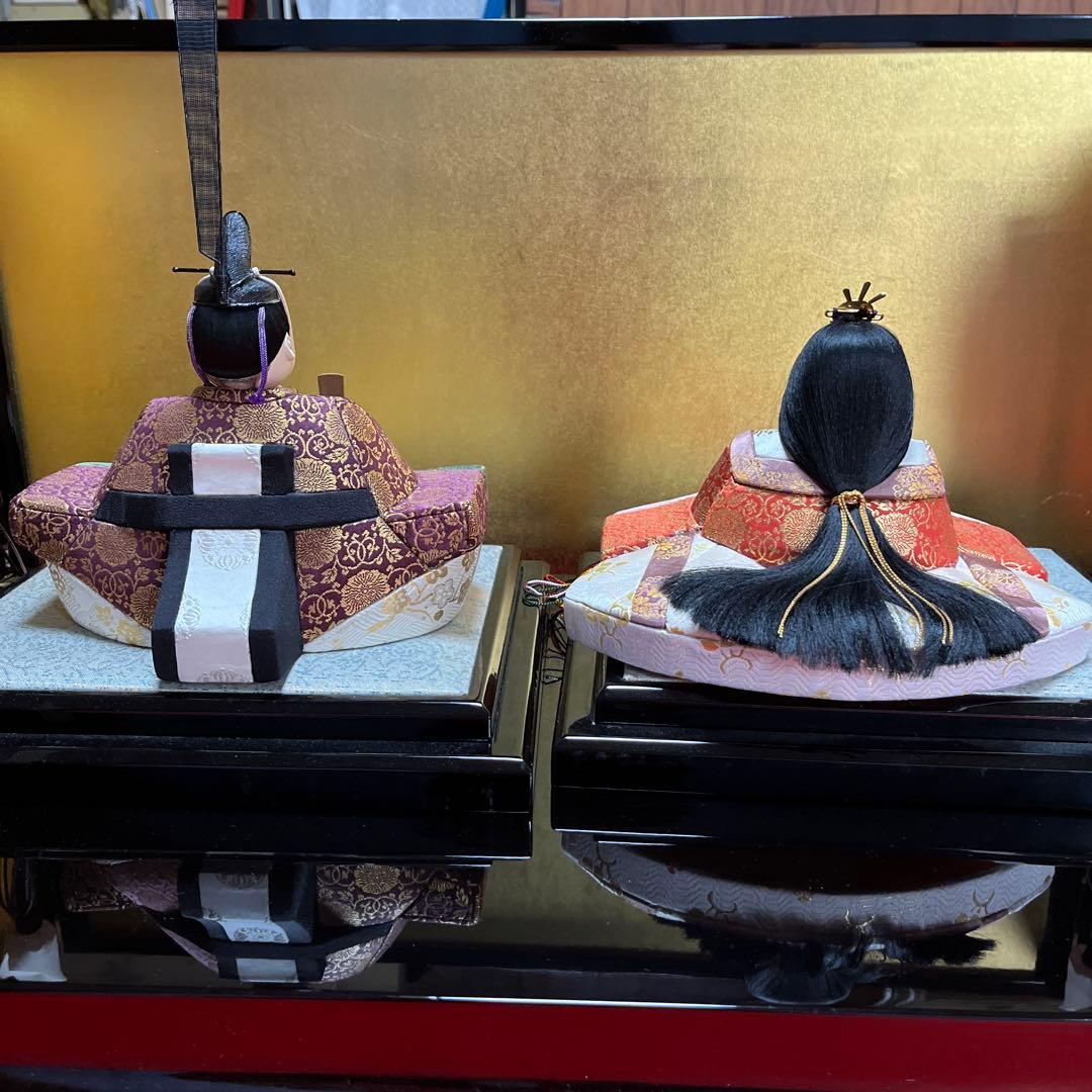 東玉工房　伝統工芸師、鈴木賢一　 江戸木目込￼雛人形　西陣織　木目込雛人形