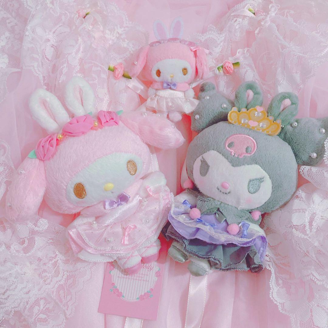 ♡憧れのバレリーナ マイメロディ クロミ ぬいぐるみマスコット ブローチ♡