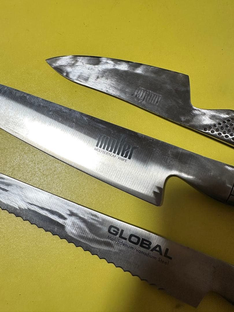 GLOBALの包丁セットmolfer（旧) 3点セット