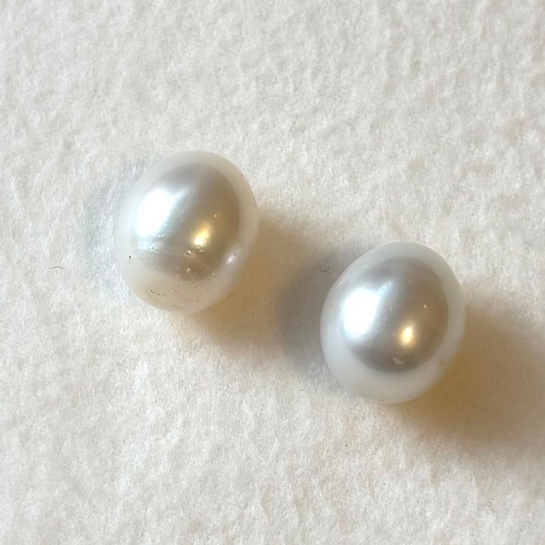 パール　ルース　南洋真珠　白蝶珠　ドロップ　13mm ２pcs