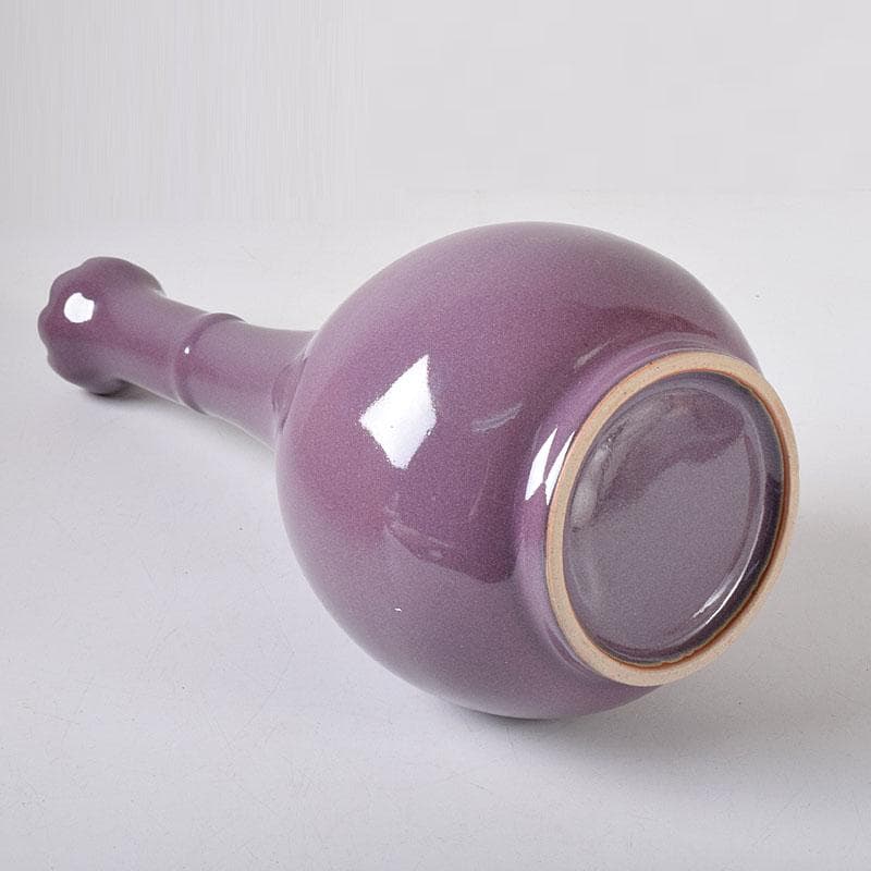 中国　宋代　鈞窯　丁香紫釉　蒜口瓶　M 7640C