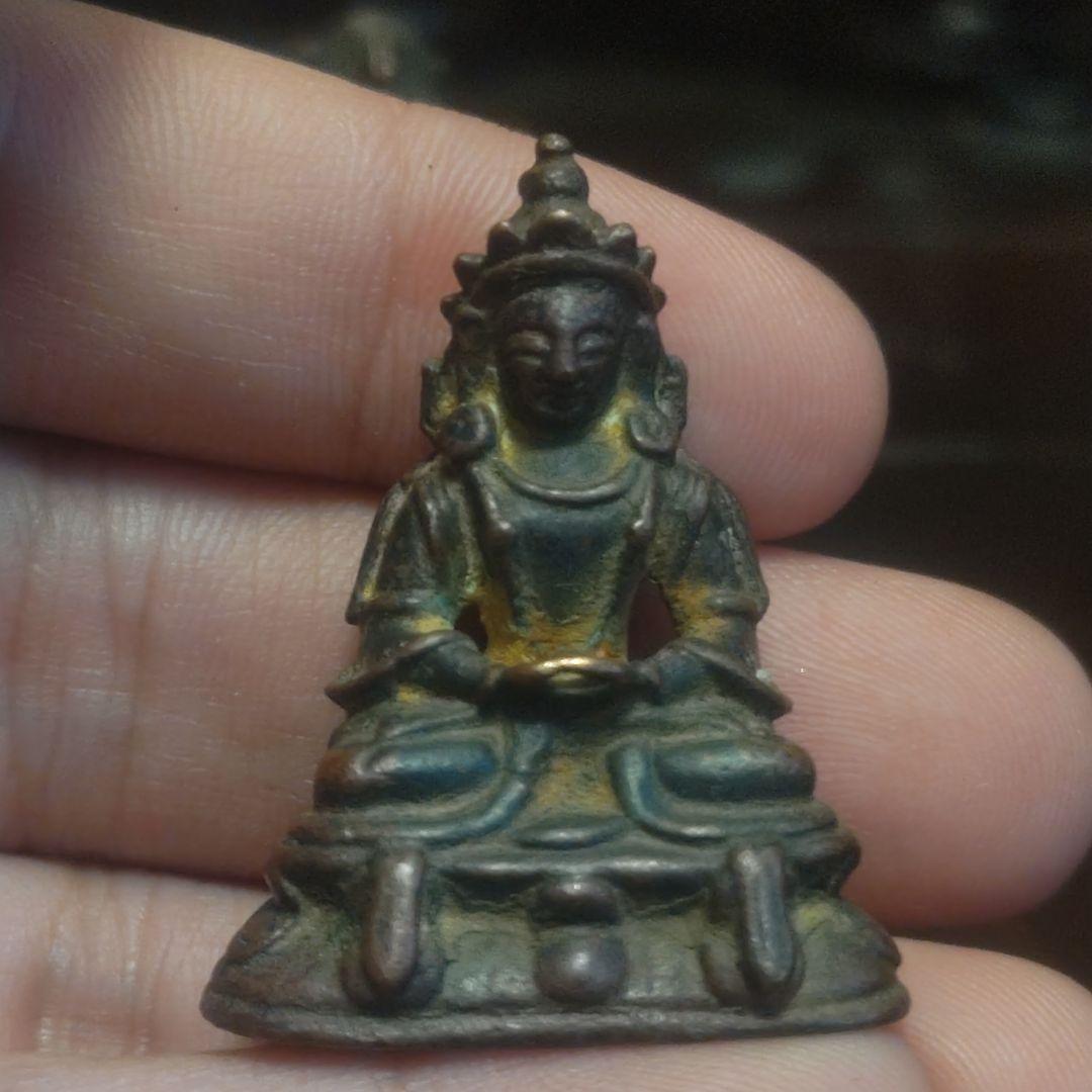 清時代　チベット仏像三点セット　随身仏仏像古美術骨董品唐物