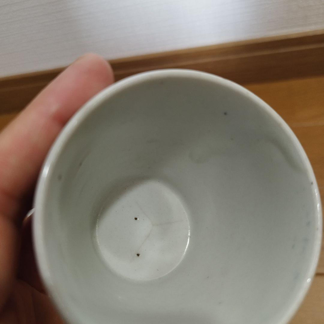 ひ*し様 古伊万里　菖蒲模様の染付　蕎麦猪口　5個セット！　江戸期頃