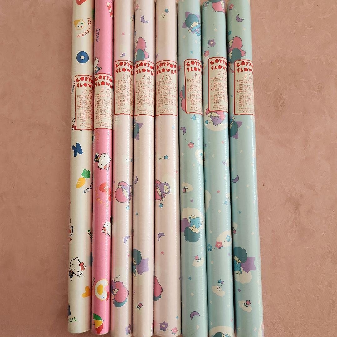 レトロサンリオCOTTON FLOWER シール　キキララ　キティ　昭和レトロ