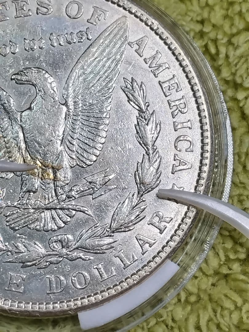 コ*ア様 pn444 エラー銀貨 1921年S. モルガン・ダラー 銀貨 cra