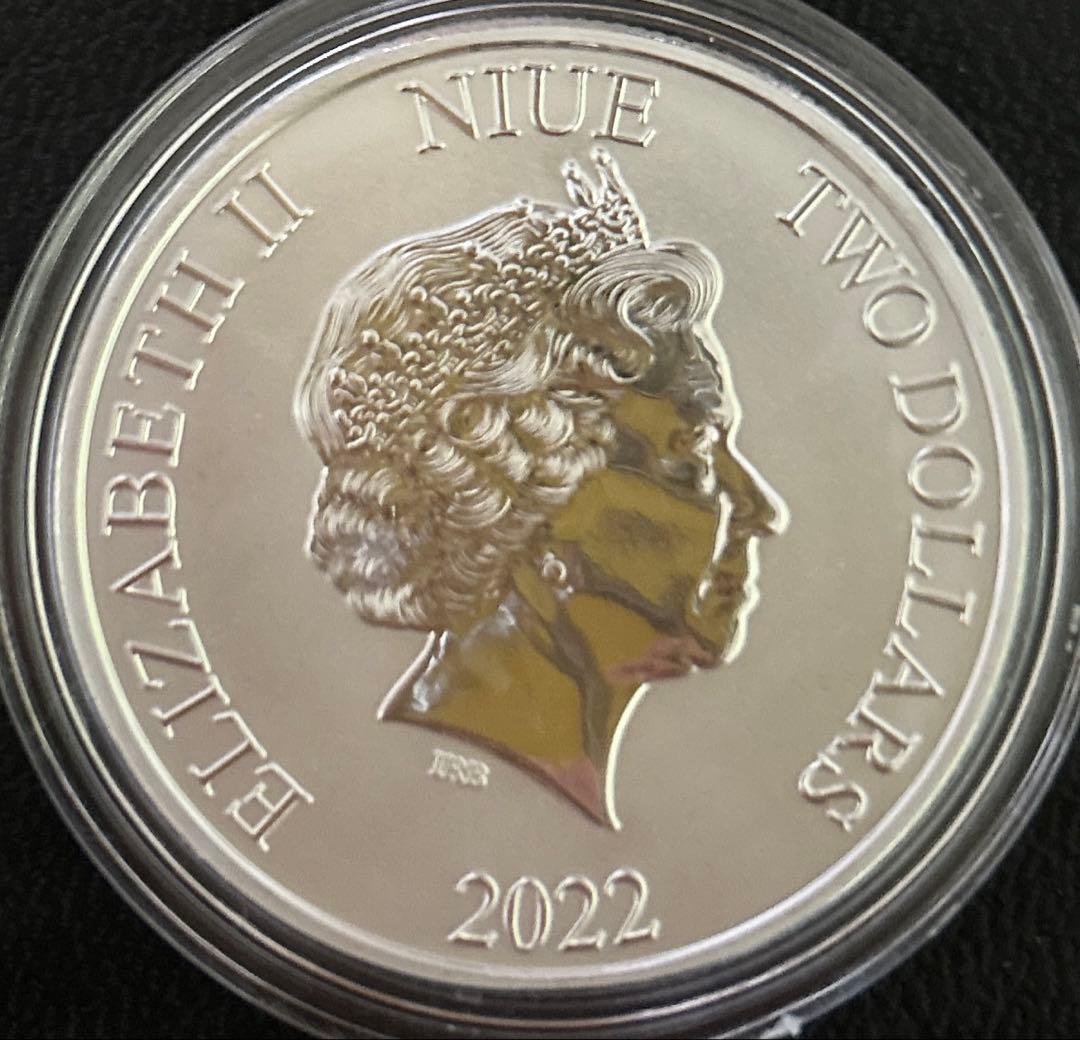 2022年 ニウエ 「タク タイマイ・カメ」純銀1オンス 銀貨 クリアケース付