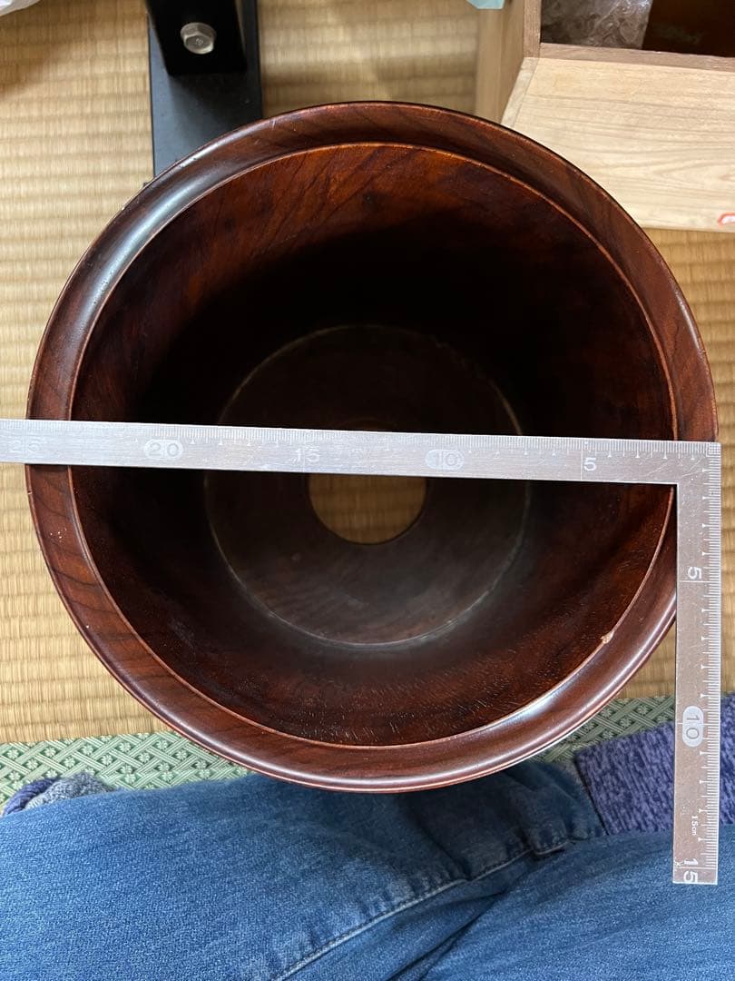 古美術 特大木筆筒 文房具 唐木 古美术