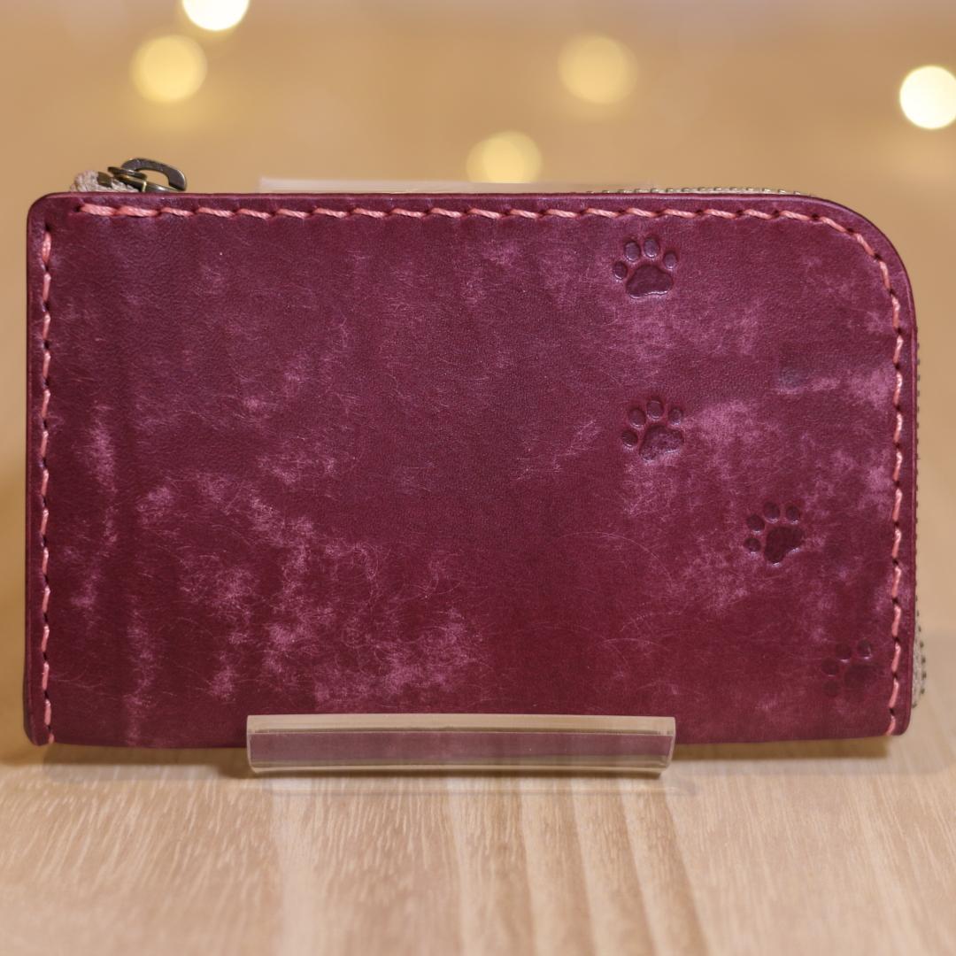 【Pon】新品　ミニL字ファスナーウォレット　マヤベリー　YKK