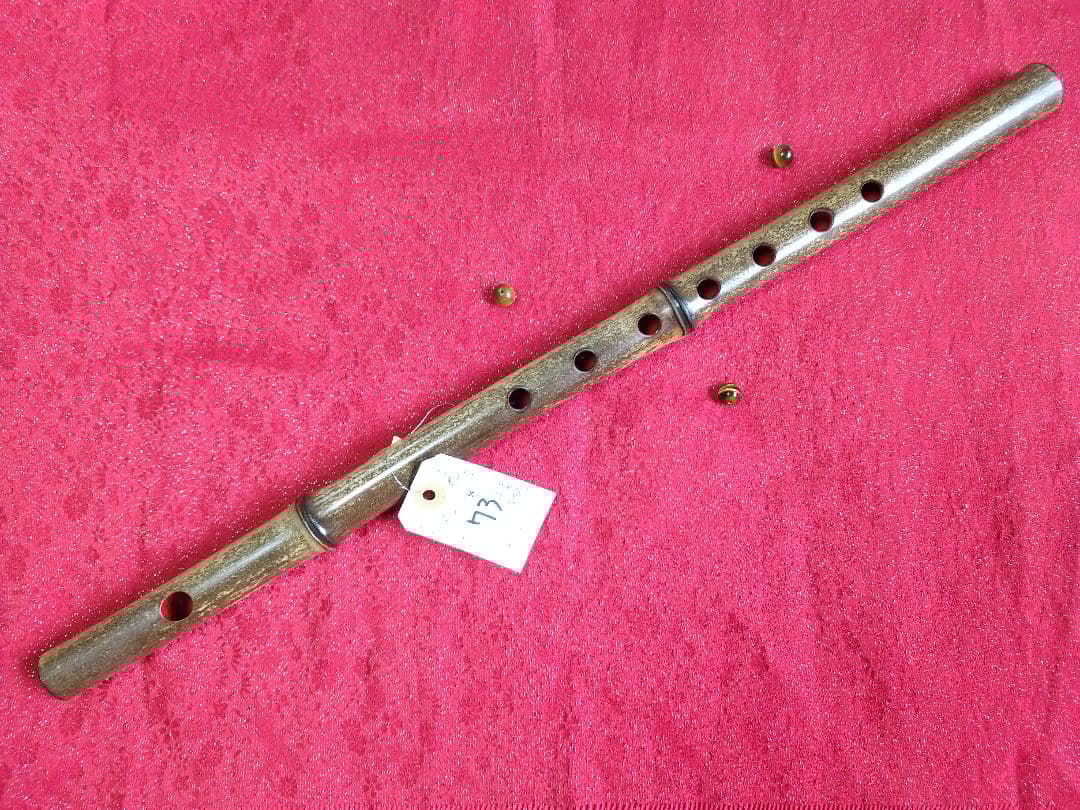 73 和笛 眞笛 竹笛 古典調七穴三本調子 　指穴小さめ　根岸篠笛工房