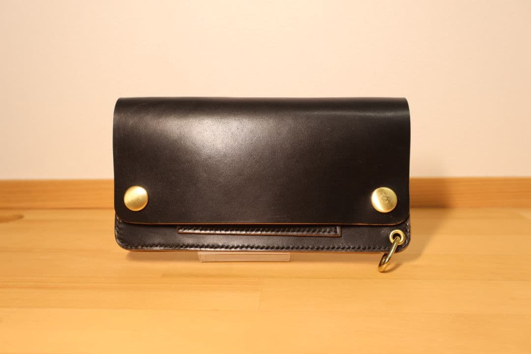 MARYAM ホースバット使用　ロングトラッカーウォレット２層　真鍮