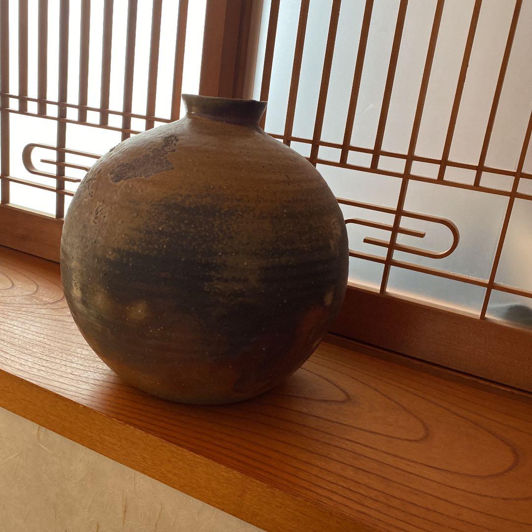 備前焼-大型丸花瓶