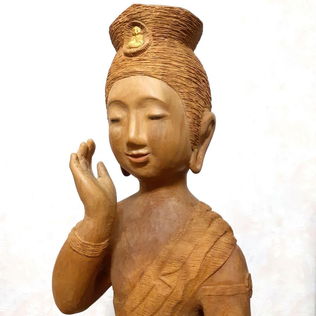 前島秀章　弥勒菩薩尊像　木彫