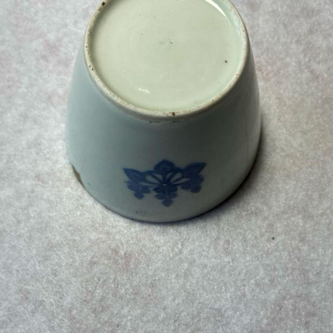 古伊万里　蒟蒻印判　桐　蕎麦猪口