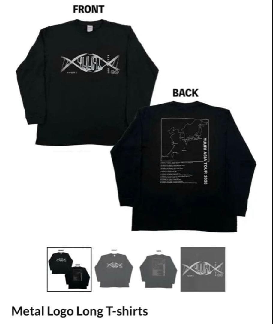 新品未使用 優里 ロンT ライブ グッズ DiNA Tシャツ アジアツアー L