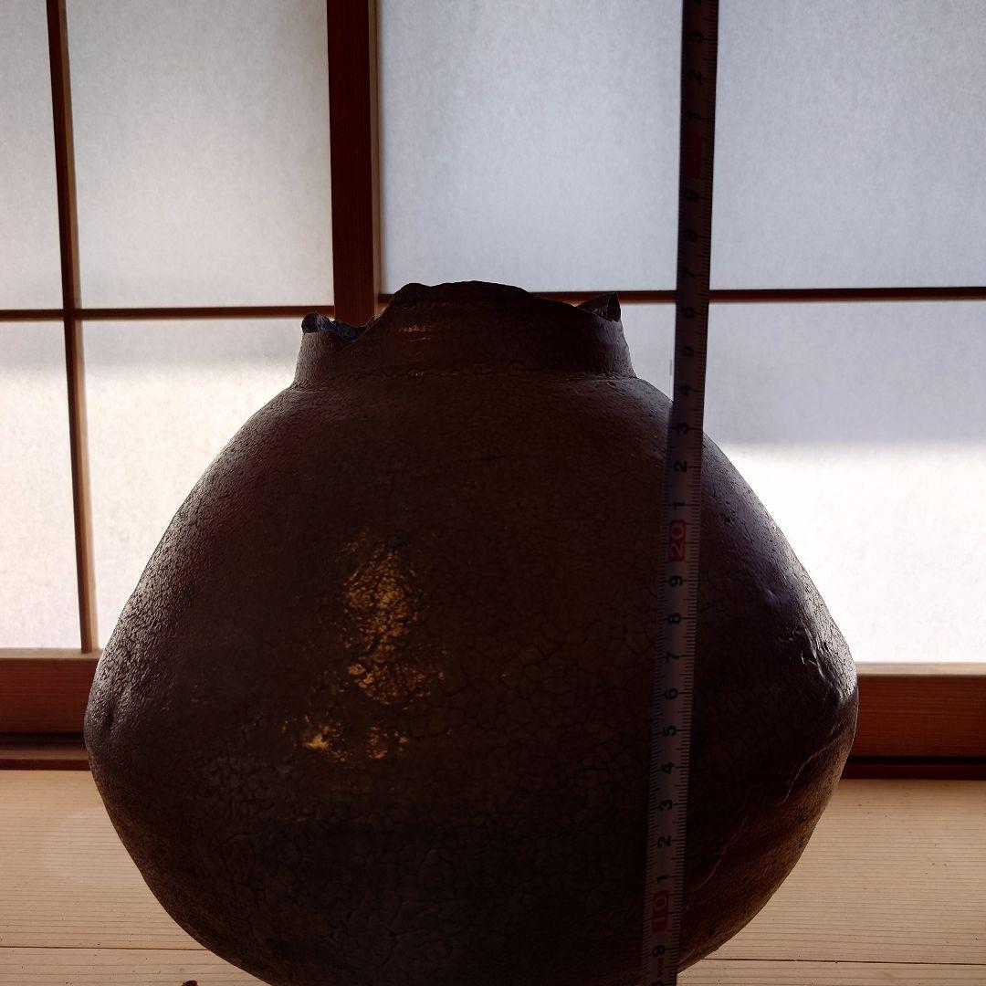 李朝　大壺　韓国　李朝中期　ベタ底　アンティーク　古美術　骨董　時代物