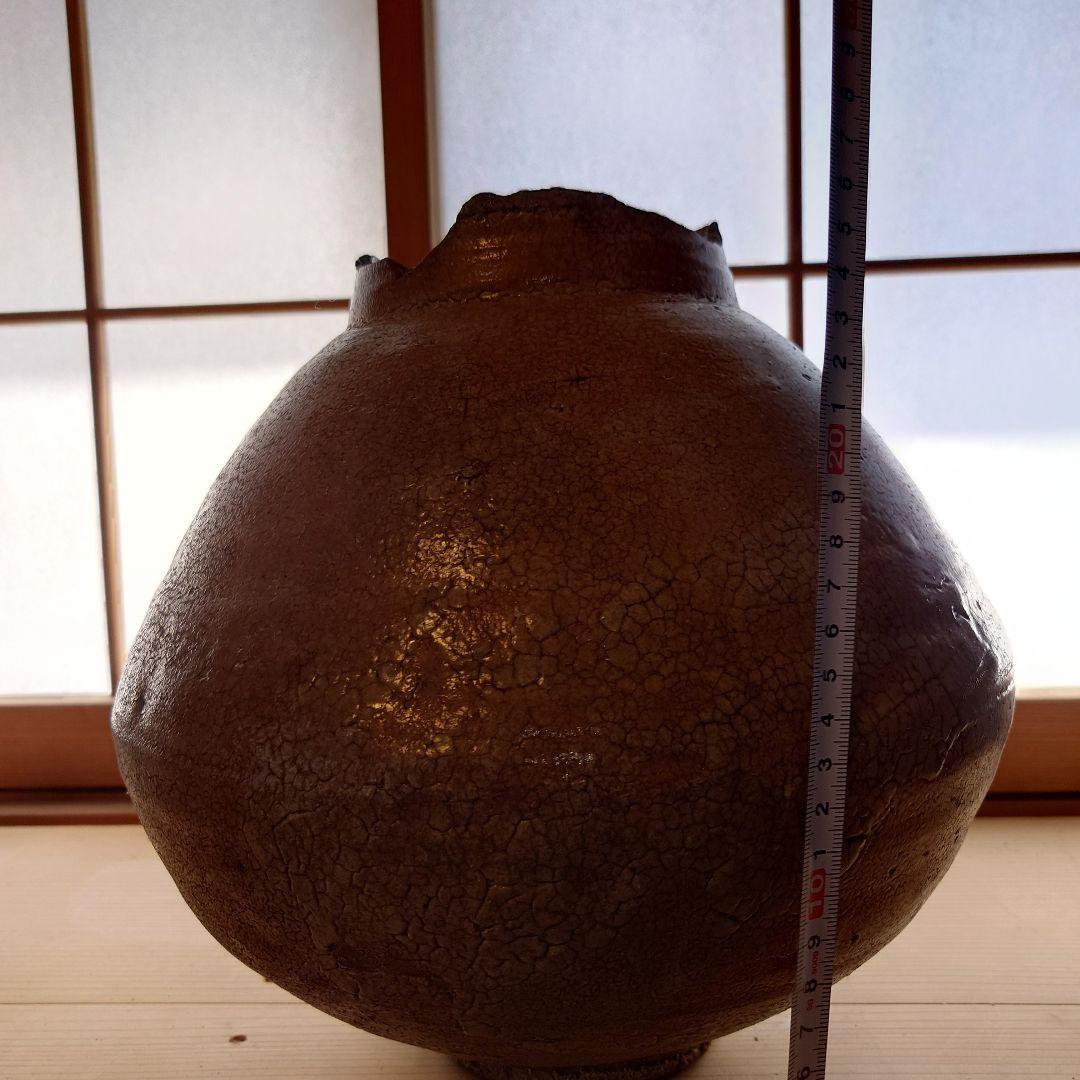 李朝　大壺　韓国　李朝中期　ベタ底　アンティーク　古美術　骨董　時代物