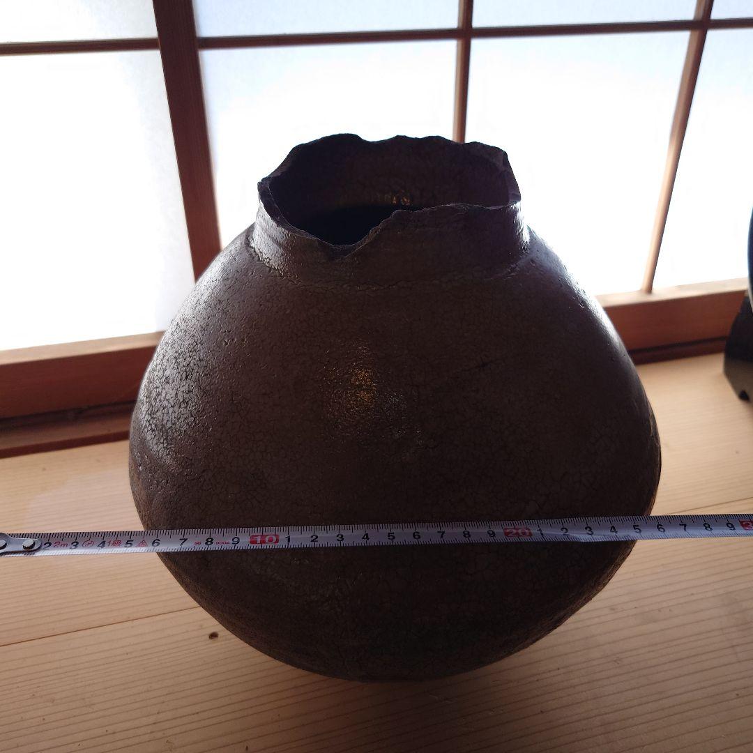 李朝　大壺　韓国　李朝中期　ベタ底　アンティーク　古美術　骨董　時代物