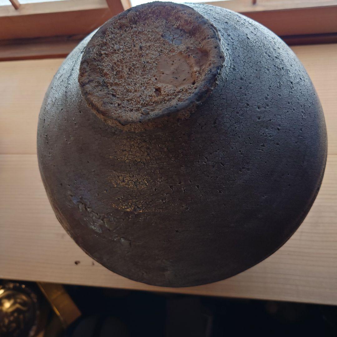 李朝　大壺　韓国　李朝中期　ベタ底　アンティーク　古美術　骨董　時代物