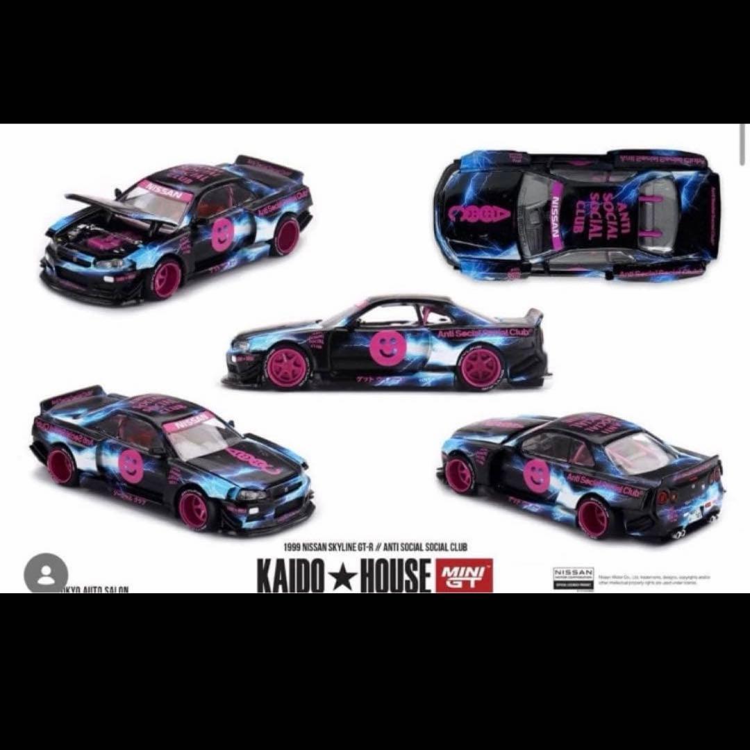 ミニカー KAIDO HOUSE Anti Social Club GT-R R34