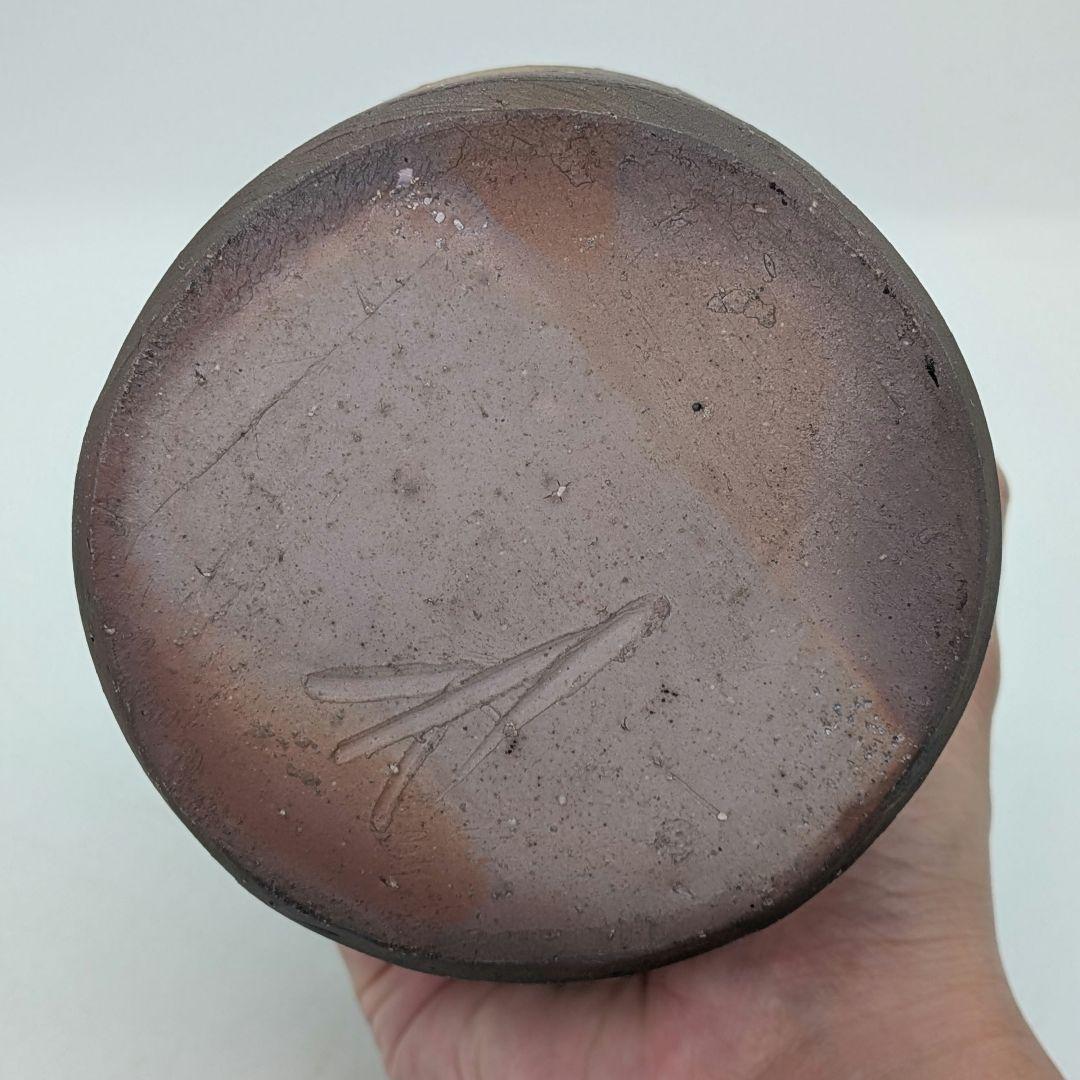 人間国宝 藤原雄 備前焼 擂座花生 用心箱 花入 花器 フラワーベース 花瓶