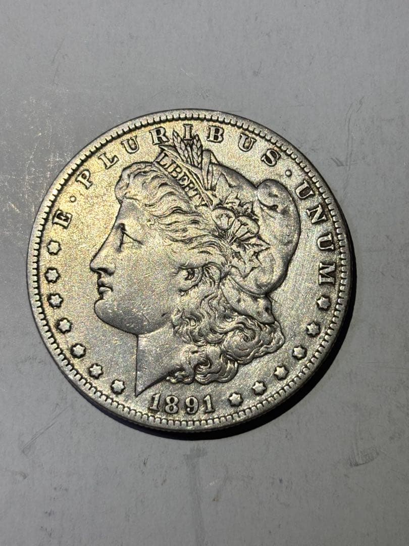 アメリカ　モルガンダラー　1ドル銀貨　1891O 古銭　外国　約26.4g
