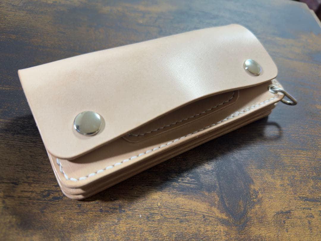 tracker wallet long 【国産ヌメ革】ナチュラル三層