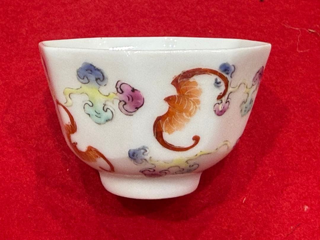中国　清時代　粉彩　十錦手絵変わり八角小杯10点　咸豐年製　同治年製260221