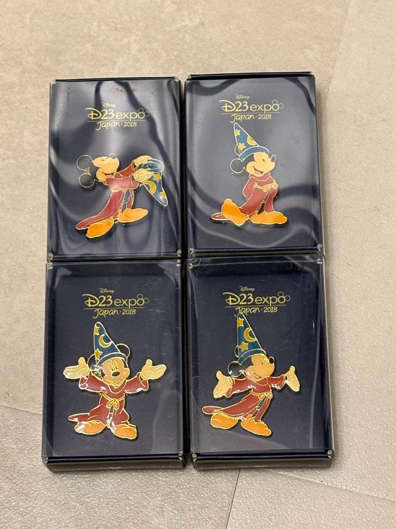 D23 Expo 2023 ミッキーマウス ピンバッジ 4個セット