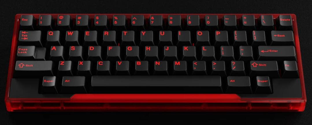 Nuxros sebas60 Red PVD Black 自作キーボード