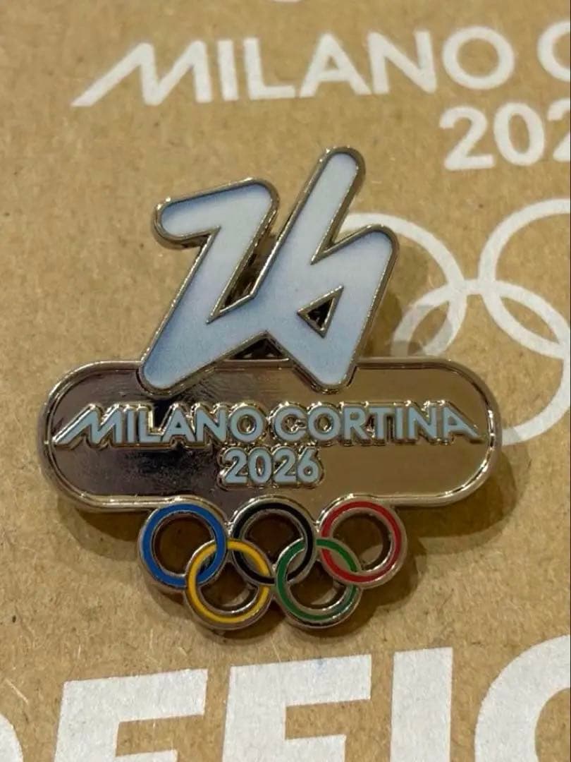 ミラノコルティナオリンピック2026ピンバッジ　エンブレム 新品 公式紙袋付き