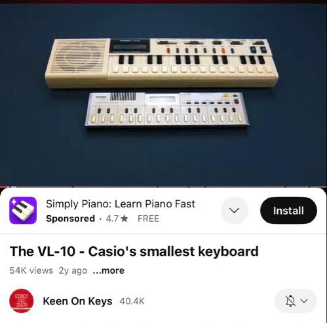 CASIO VL-10 VL-TONE☆世界最小シンセサイザー☆レア☆1982年