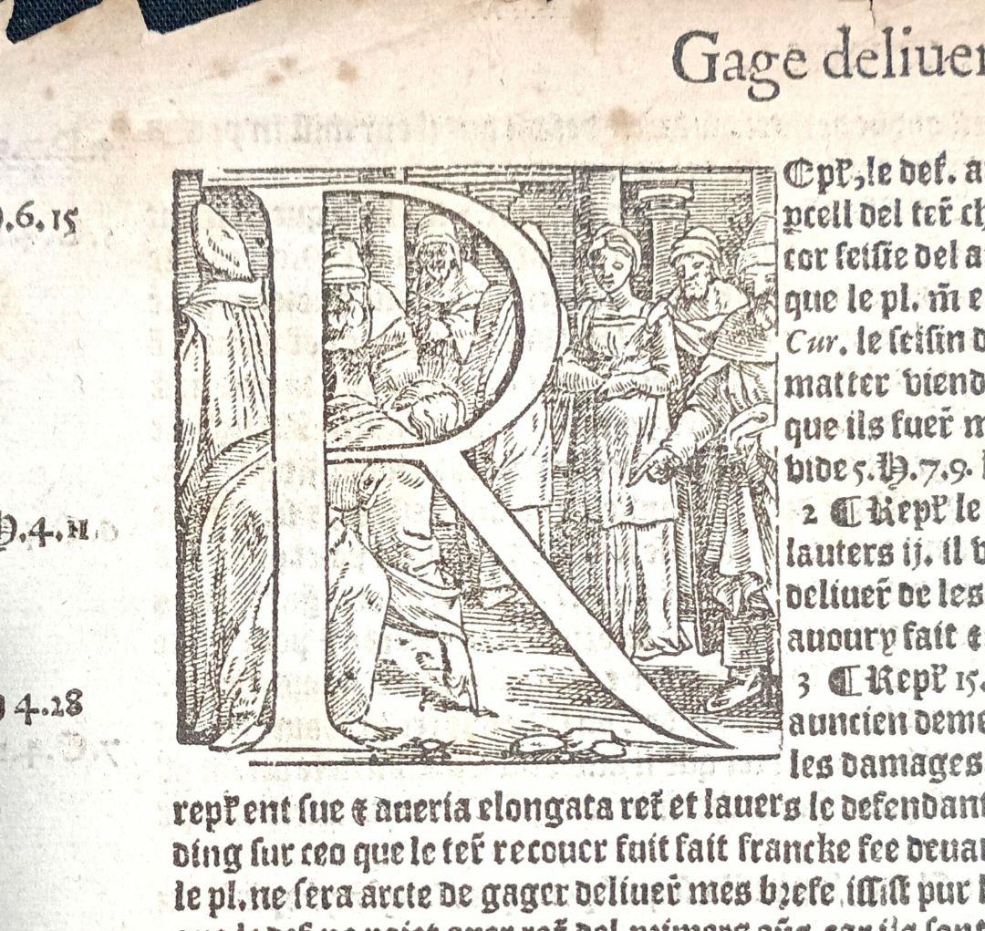 1573年　R.ブルック　「英国法の判例要約」の表題（扉絵）　稀少