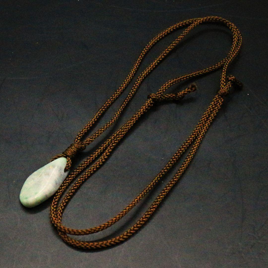 鑑別済 国産鉱物 翡翠 穴あき タンブル ana_tumble212