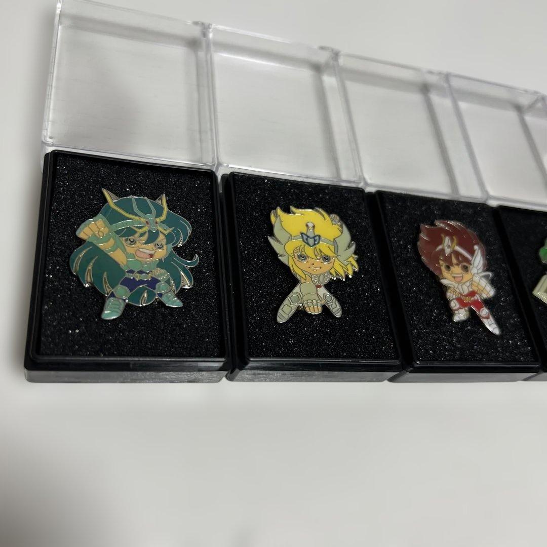 聖闘士星矢 ピンズ 5点フルセット 青銅聖闘士 ケース入り 当時物