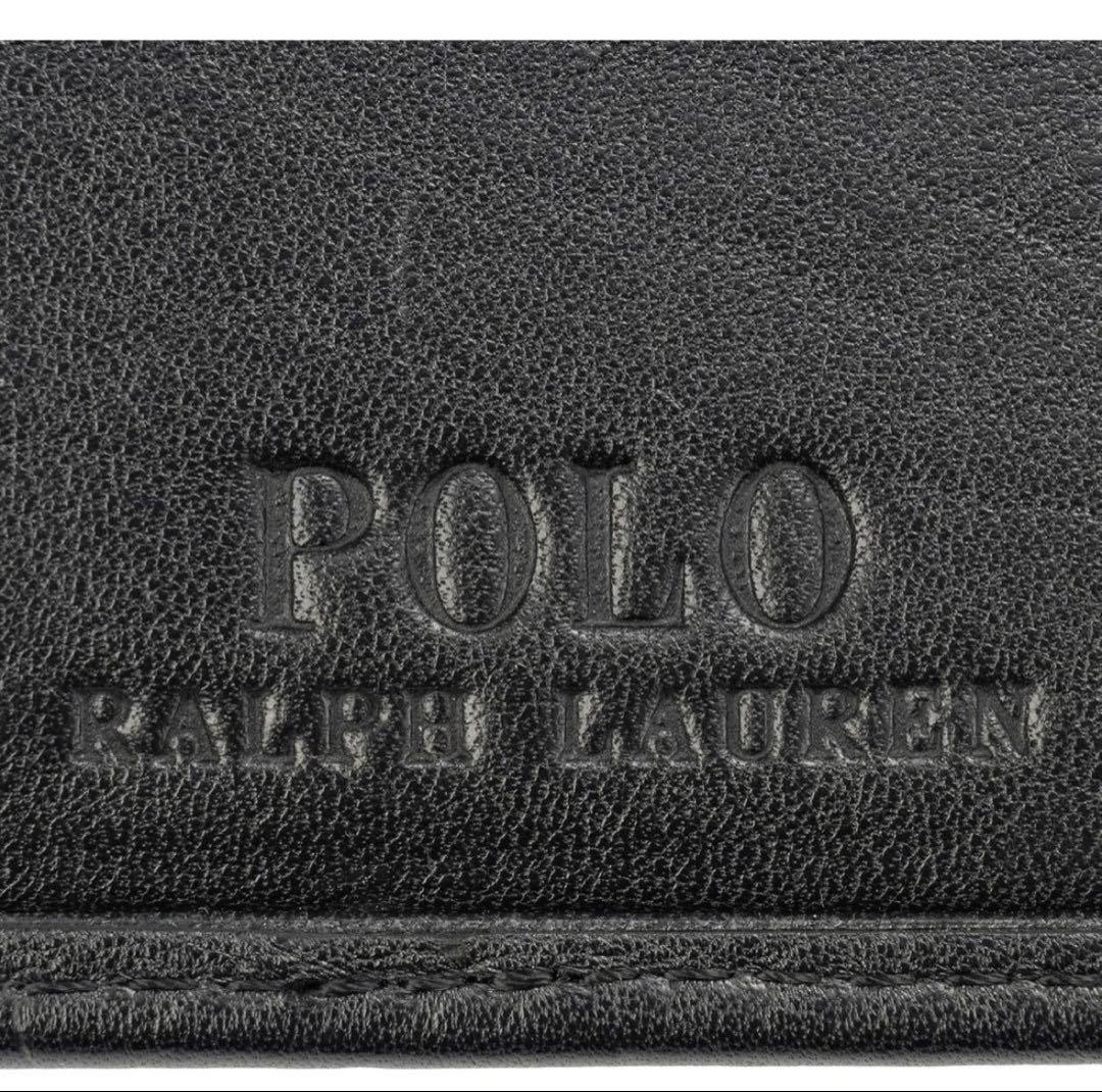 ポロ ラルフローレン 二つ折り財布 (小銭入れ無しタイプ) ブラック